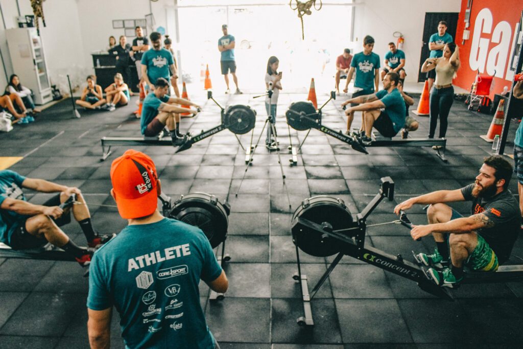 People working out in a gym